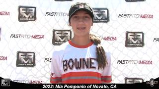 2022 Mia Pomponio Lefty Slapper Outfield Softball Skills Video  Bownet [upl. by Beaver]