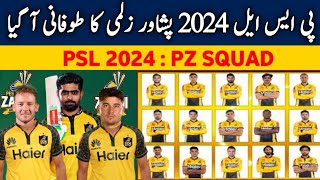 Peshawar Zalmi squad released for PSL 2024  Zalmi Squad PSL [upl. by Seuqram131]