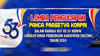 🔴 LIVE STREAMING  LOMBA PENGUCAPAN PANCA PRASETYA KORPRI [upl. by Nedra537]