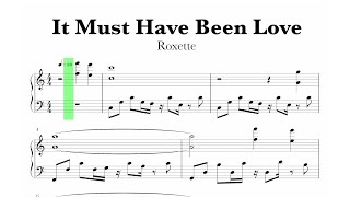 Roxette  It Must Have Been Love Sheet Music [upl. by Krasner827]