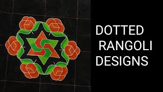 DOTTED RANGOLI DESIGNS [upl. by Mcferren66]