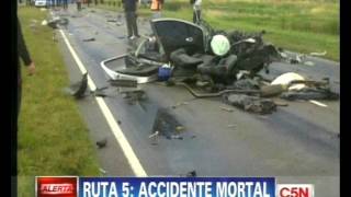 C5N  TRANSITO ACCIDENTE MORTAL EN RUTA 5 [upl. by Ahsenaj]