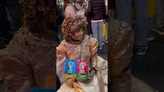 2 warheads for Golden statue girl hide buskingtalent shortsviral busking shortvideos warheads [upl. by Aniratac]