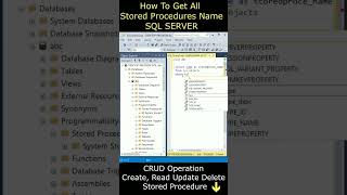 List all stored procedures name in sql server ssms database [upl. by Nosauq]