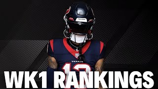 WEEK 1 Rankings in Fantasy Football Every Position Every Player Every Game [upl. by Mathur]