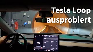 Probefahrt durch den Tesla Loop CES 2023 [upl. by Olympia]