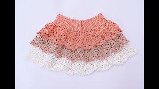 Crochet ruffle skirt [upl. by Namron]