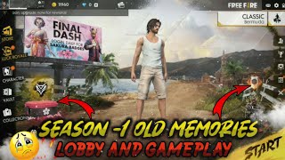 Free fire Battlegrounds Old Season 1 Memories  Old Lobby And Old Gameplay 😀 [upl. by Latrice]