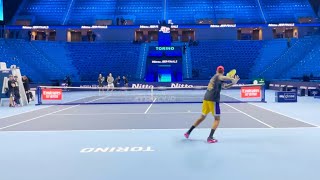 Nick Kyrgios amp Thanasi Kokkinakis  Court Level Practice  Nitto ATP Finals 2022 Turin 4K 60fps [upl. by Lomasi]