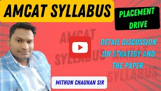 AMCAT SYLLABUS in Detail  Strategy for Preparation  Placement Drive via AMCAT  Mithun Sir [upl. by Huggins]