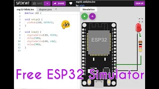 ESP32 Simulator  Arduino Core  LED Blink Example  How to use ESP32 Wokwi Simulator [upl. by Bryanty]