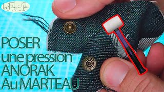 poser une pression anorak au maillet pour le sertissage [upl. by Nollahs]