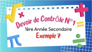 1ère Année Secondaire Devoir De Contrôle N°1 [upl. by Oiratno]