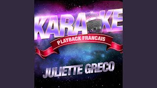 La Javanaise — Karaoké Playback Instrumental — Rendu Célèbre Par Juliette Gréco [upl. by Range]