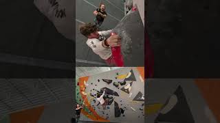 Joe sends overhung V5 Boulder at Movement Design District  Multicam Gym Climb [upl. by Assirral205]