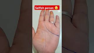 Selfish person sign in your hand स्वार्थी व्यक्ति 😒 palmistry astrology shortvideo nisha [upl. by Gino]