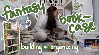 building amp organizing my fantasy bookcase 🗡️📚✨ [upl. by Llecram]