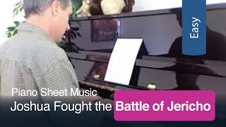 Joshua Fought the Battle of Jericho  Free Easy Piano Sheet Music  MakingMusicFunnet [upl. by Elie474]