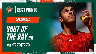 Shot of the day 9 Francisco Cerundolo  RolandGarros 2023 [upl. by Aniez165]