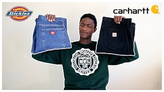 Dickies vs Carhartt Dickies 874 DoubleKnees Carpenter Jeans and More [upl. by Hsima744]