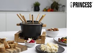 Princess 173025 Fondue Pure Black – Bamboo Housing  Volume 15 liter [upl. by Aihsek319]