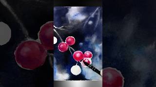 Winter Cherries Watercolor Painting watercolor tutorial [upl. by Attem937]