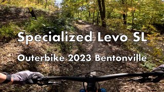 Specialized Levo SL Demo Ride at Outerbike 2023 at Coler MTB Trails in Bentonville [upl. by Kcirdle]