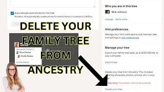 How To Delete A Family Tree From Ancestry Easy Steps To Delete Ancestry Family Tree familytree [upl. by Kammerer]