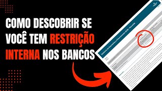 COMO DESCOBRIR SE VOCÊ TEM ALGUMA RESTRIÇÃO INTERNA NOS BANCOS  Registrato  BANCO CENTRAL [upl. by Siuqramed522]