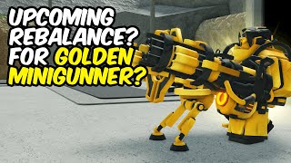 UPCOMING GOLDEN MINIGUNNER REBALANCE  Tower Defense Simulator  ROBLOX [upl. by Amla]