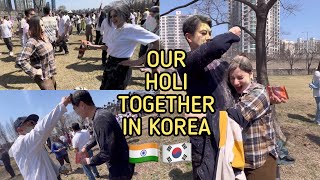 Celebrated Holi together with my Korean husband [upl. by Mikel766]