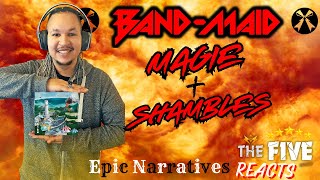 BANDMAID  Epic Narratives Album  Magie  Shambles  THE FIVE FIRST TIME REACTION [upl. by Kurtz]