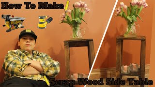 How To Make A Scrap Wood Side Table [upl. by Mcmaster]