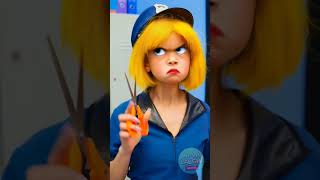 No long hair allowed in here 😡 humor hair funny comedy hairstyle haircut school [upl. by Ecaj]