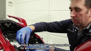 Yuasa Battery Basics 4 Battery Installation [upl. by Ycal]