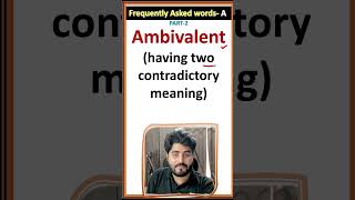 Most Asked words A  Part2 English by Vishal sir [upl. by Borer696]