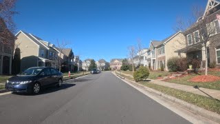 Winter Drive through North Carolina Neighborhood in Morrisville NC  Kitts Creek [upl. by Manda]