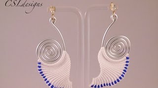 Angelic wire and macrame earrings [upl. by Mylor]