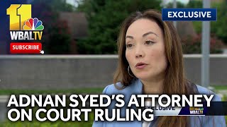 Adnan Syeds attorney speaks exclusively with 11 News following Maryland Supreme Court ruling Friday [upl. by Hnoj]