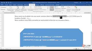 Word  4 Expert  Cours Publipostage Problème format de donnée [upl. by Eedrahc893]