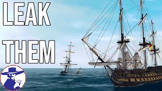 Sink them FAST Naval Action Multiplayer Guide to Leaking [upl. by Quent]