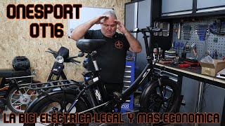 ONE SPORT OT16 la bicicleta electrica LEGAL MAS ECONOMICA GINESSOT [upl. by Eema]