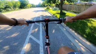 Dahon MU D8 vs Brompton Explorer 🤯  Exploring Trails in Ajax with BIJOSEBASTIAN 🚴🍁 Daho Boy 🔥 [upl. by Aisekal]