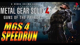 MGS4 Speedrun Multi Segment 1h32m42s NG WR [upl. by Brandice979]