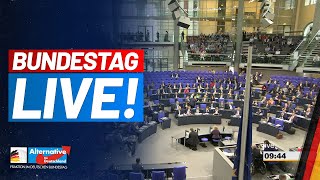 BUNDESTAG LIVE  160 Sitzung  AfDFraktion im Bundestag [upl. by Byers]