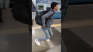 Railway station रेलवे स्टेशन Funny Vedio viralshort video comedyvadio funnyclips [upl. by Enrev]