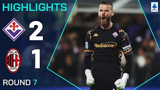 FIORENTINAMILAN 21  HIGHLIGHTS  De Gea saves TWO penalties in crazy Viola win  Serie A 202425 [upl. by Ellehcil600]