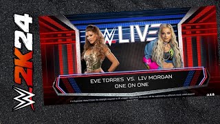 WWE2k24 Eve Torres Vs Liv Morgan [upl. by Aznecniv]