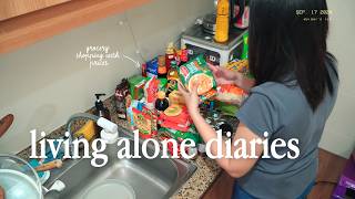 grocery shopping with prices working from home cooking ― day in my life living alone in manila [upl. by Walter]