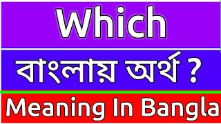 Which Meaning In Bengali  Which Meaning In Bangla  Which Ortho Ki  Which শব্দের বাংলা অর্ [upl. by Frodina265]